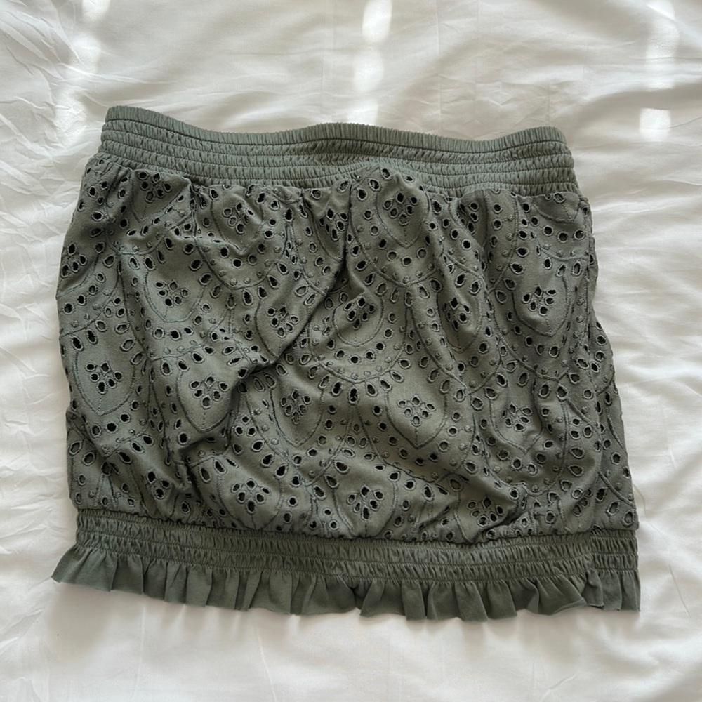 Anthropologie army green tube top